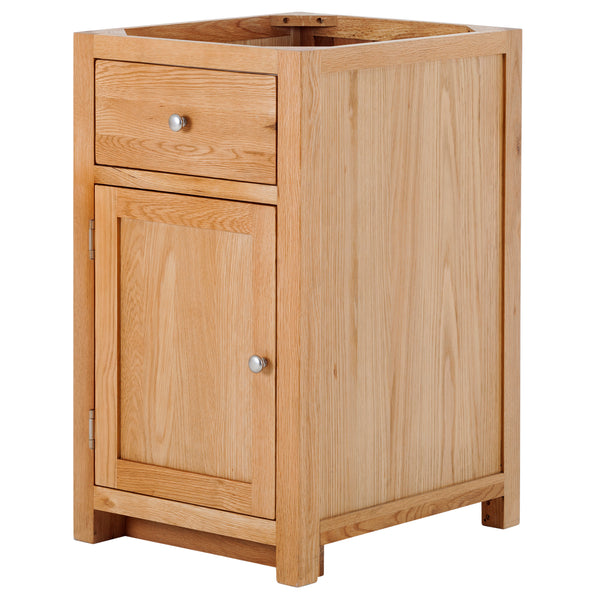 Oak Medium Base Cabinet 1 Door and 1 Drawer (Hinges LHS)