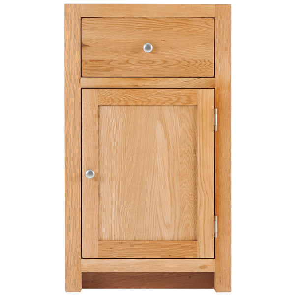 Oak Medium Base Cabinet 1 Door and 1 Drawer (Hinges RHS)