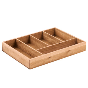 Solid Oak Cutlery Tray 5 Compartments