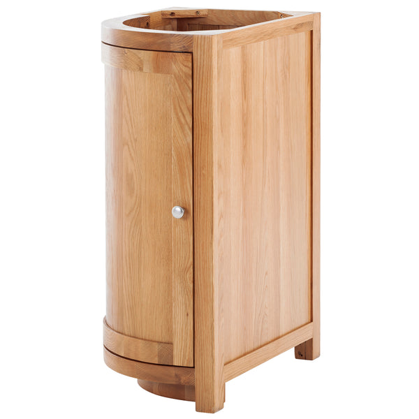 Oak Curved End Cabinet (Hinges on the LHS)