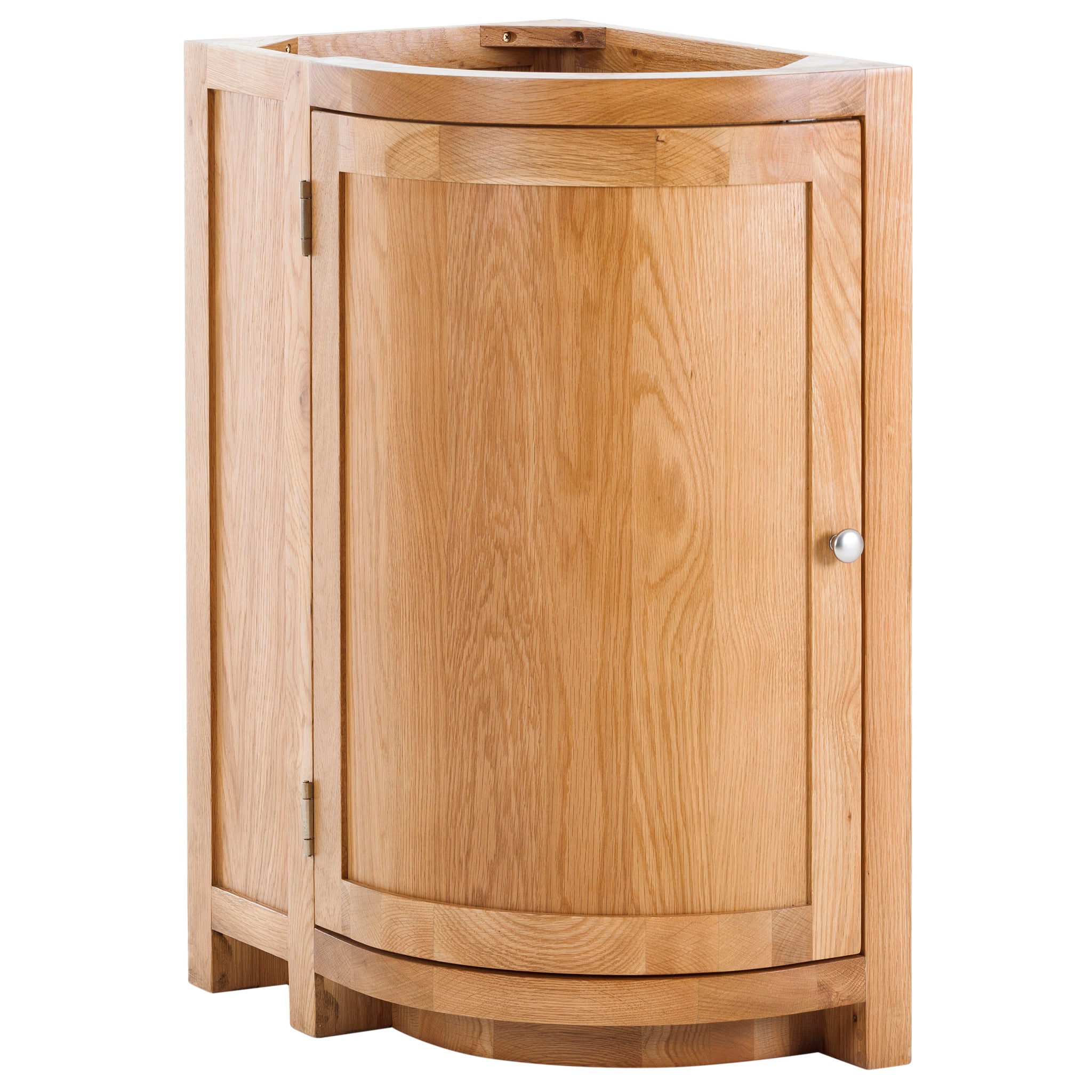 Oak Curved End Cabinet (Hinges on the LHS)