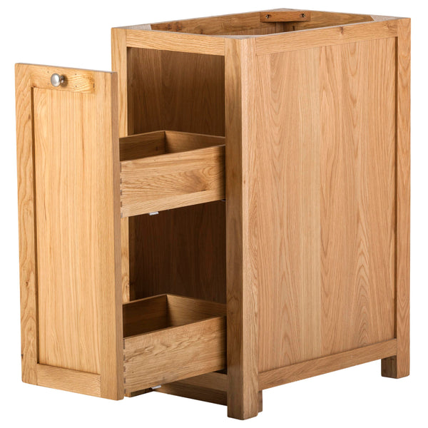 Oak Base Cabinet with Pull-Out Storage